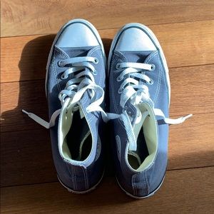 Blue Gray Hightop Converse